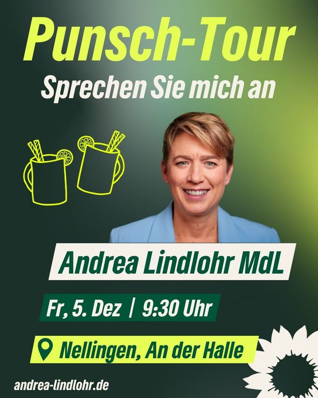 Punsch-Tour mit Andrea Lindlohr MdL
